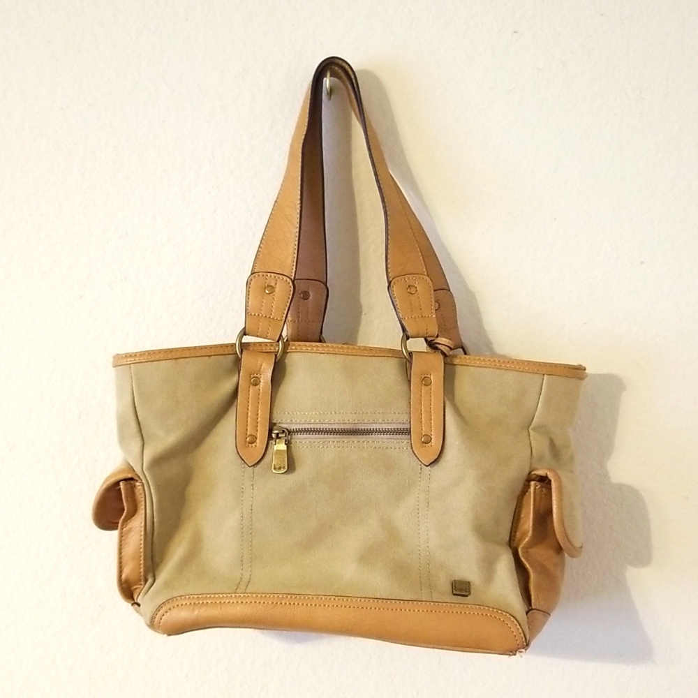 B.O.C Canvas and Leather Tote